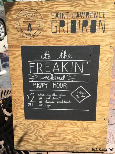 Happy Hour information.