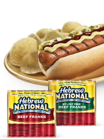 Robin likes t he Hebrew National Hotdogs. And I must say, they're not bad.