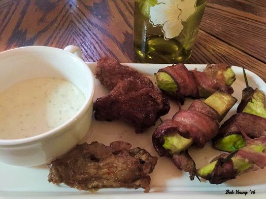 Bacon Wrapped Avocado Fried Chicken