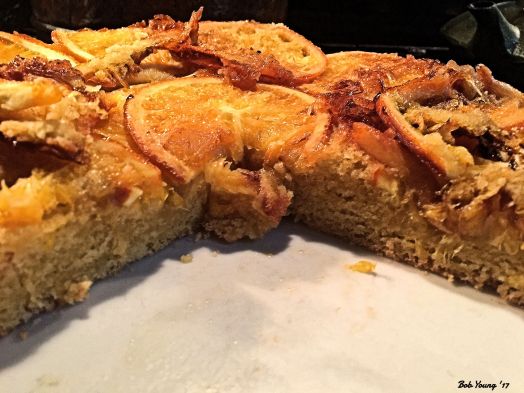 Cross-section of the cooled cake.