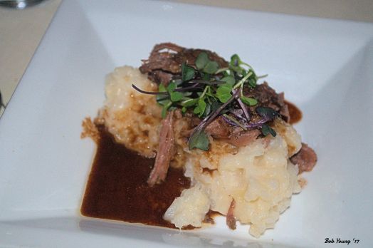  Braised Leg of Lamb servedx over Creamy Risotto